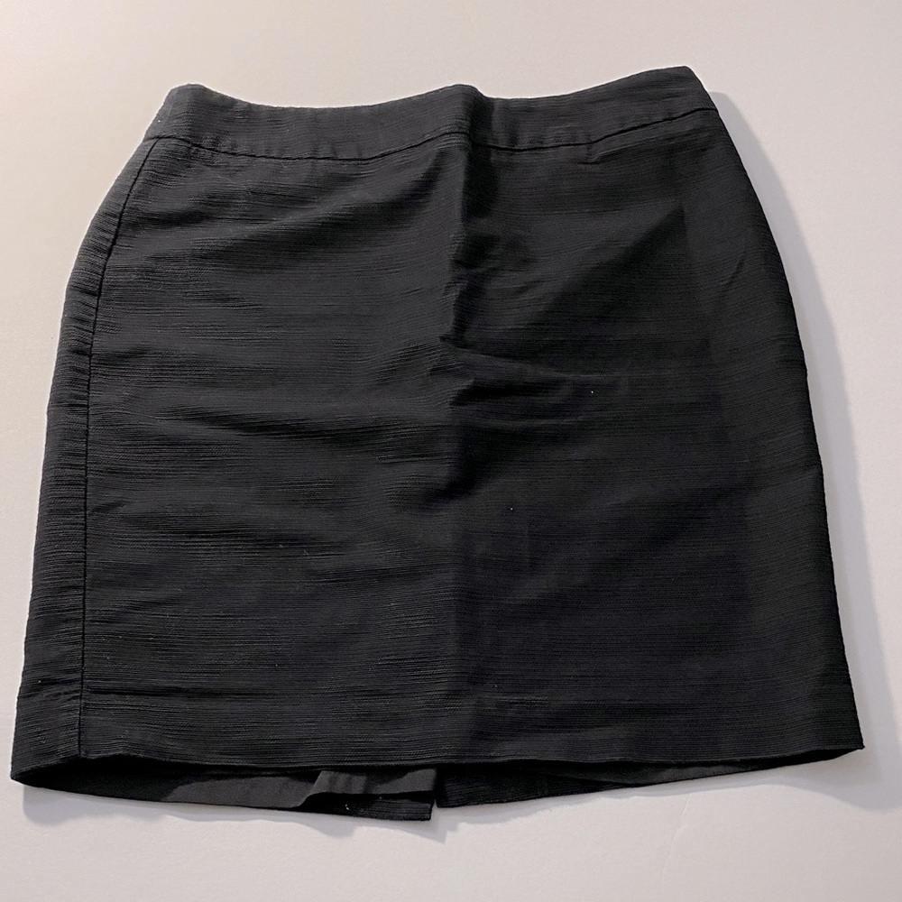 Ann Taylor Factory Black Textured Pencil Skirt